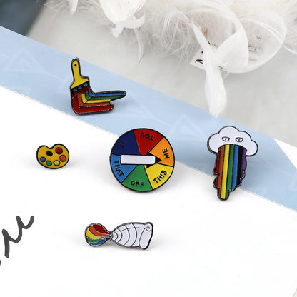 LGBT Rainbow Enamel Pins — Custom Heart & Flag Brooches for Bag, Shirt, Lapel, YES Gesture, Jewelry Gifts