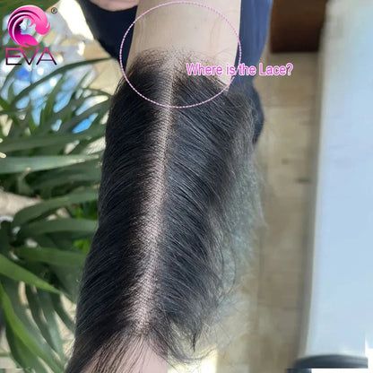 100% Real HD Lace Closure 2x6 – Pre-Plucked Human Hair, Deep Parting Straight & Body Wave
