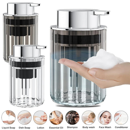 Push-Type Hands Foaming Soap Dispenser - Refillable Liquid Soap Mousse Bottle for Bathroom/Kitchen