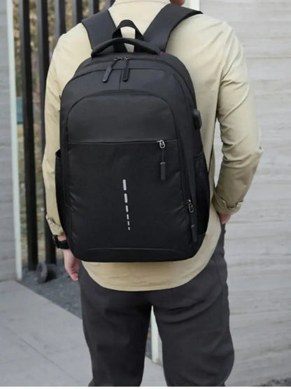 Men’s Large Capacity Backpack — Simple Fashion Travel & Student Laptop Bag