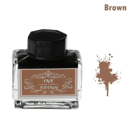 15ml Carbon-Free Fountain Pen Ink — Non-Carbon Ink Bottle for Stationery & Printing