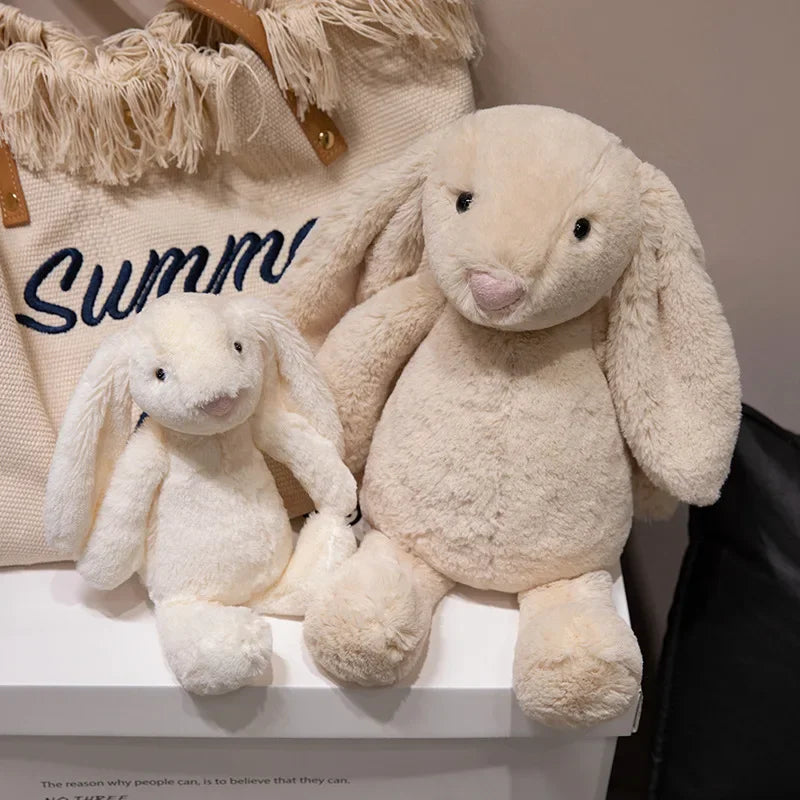 Kawaii Long-Ear Rabbit Plush Toy — Stuffed Bunny Doll for Kids & Babies