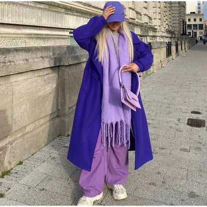 Luxury Cashmere Scarf for Women - Thickened Warm Shawl with Classic Tassels, Soft Solid Color Wrap for Autumn and Winter