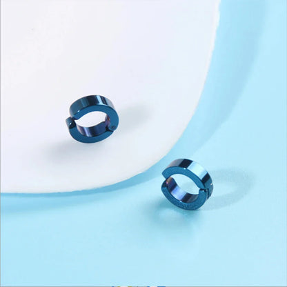 Personalized Punk Stainless Steel Ear Clips for Men – Stylish Non-Piercing Earrings