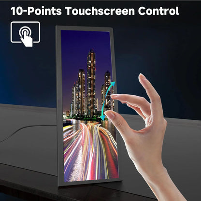 8.8 Inch HDMI Touch Screen Monitor – Long Wide Display with Case, PC Temperature Sensor Panel & Small Extender Monitor