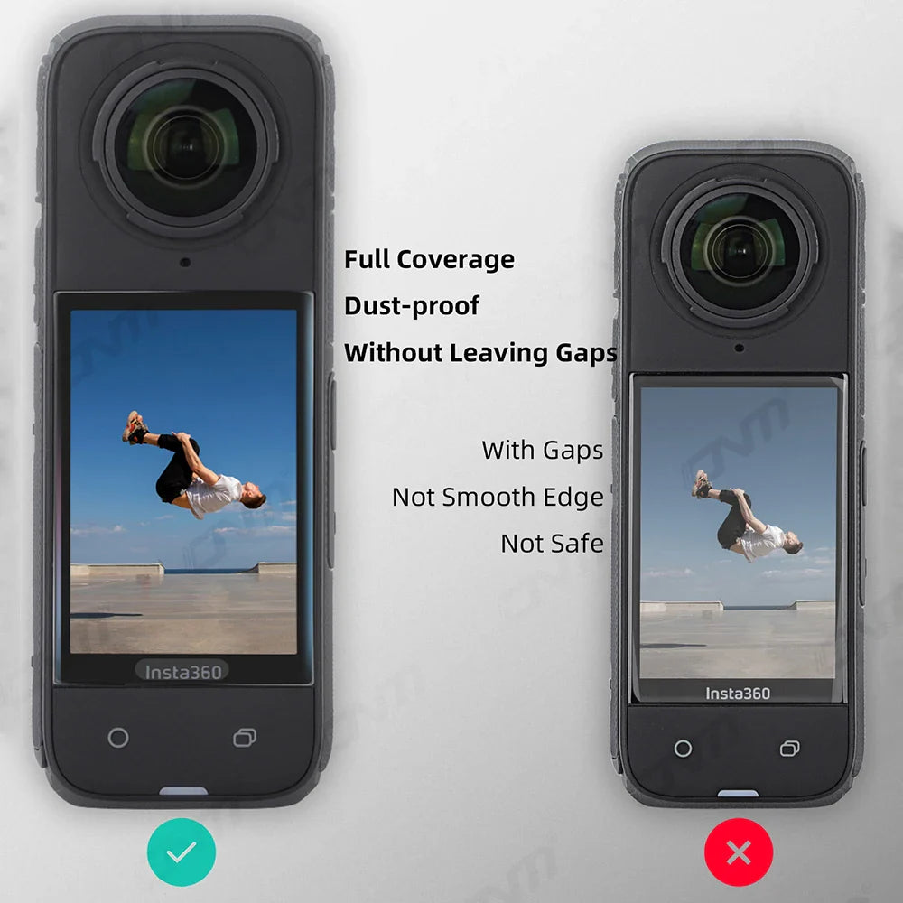 3PCS Screen Protector Film for Insta360 X4 – Anti-Scratch Full Coverage LCD Protective Accessories (Non-Glass)