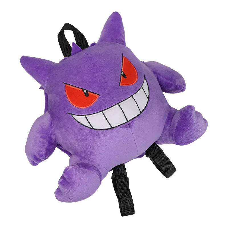 New Pokémon Gengar Plush Backpack — Style Eevee & Snorlax Schoolbag, Cosplay Bag & Xmas Gift