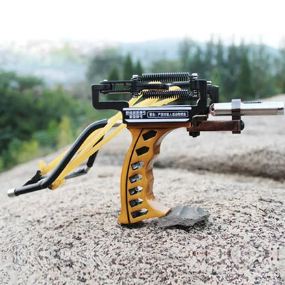 Powerful Metal Slingshot Catapult – Laser Spring Design with Magnetic Wrist Support, Outdoor Hunting & Fishing Sports Shooting Tool