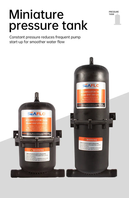 0.75L 1L 125PSI Pre-Pressurized Accumulator Tank – Water Pressure Storage Vessel for Pump Flow Control