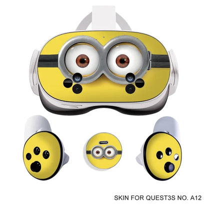 Skin Stickers for Meta Quest 3S VR Headset & Controllers – Vinyl Protective Decals with Halloween Pattern for Oculus 3S