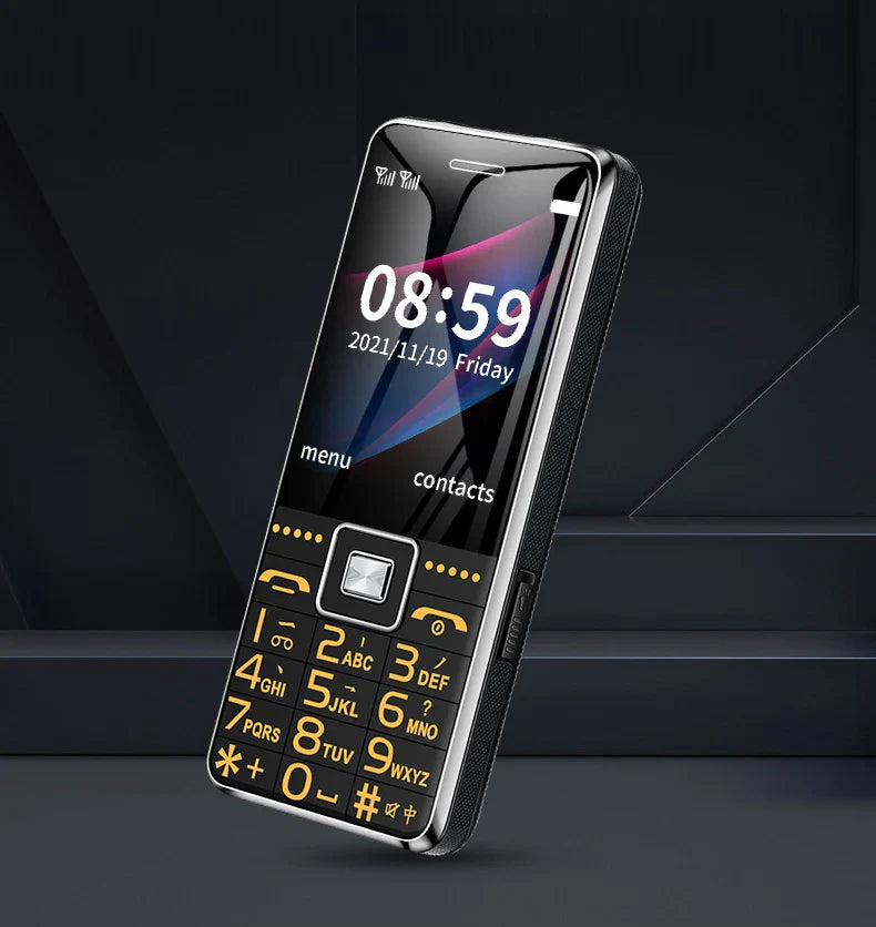 GSM 2G G600 BAR Phone – Dual SIM, 6800mAh Battery, SOS Button, 2.4" Screen, MP3 Recorder Mobile Cellphone for Seniors