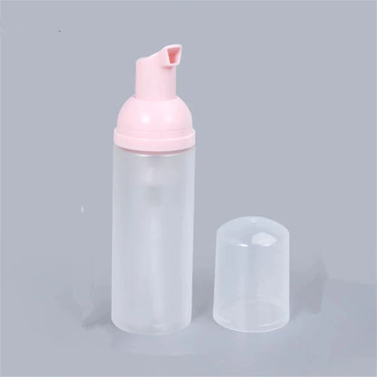 60ml Small Foam Dispenser Pump Bottle - Refillable Plastic Soap Container for Travel, Cleaning & Cosmetics Packaging