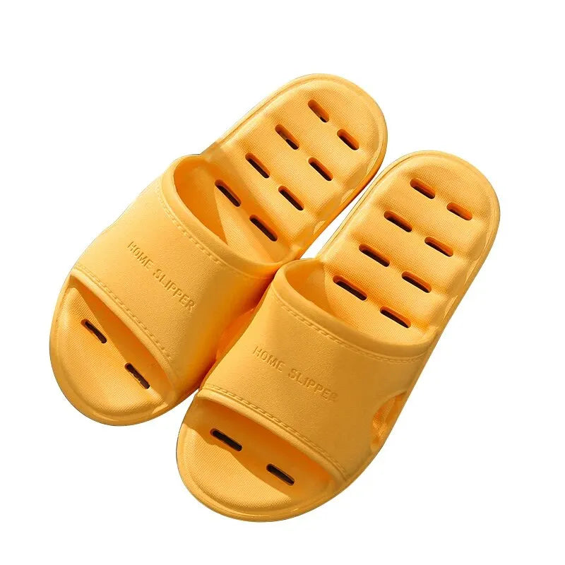 Feslishoet Unisex EVA Non-Slip Soft Bottom Shower Slippers – Quick-Drying Punching Bathroom Footwear