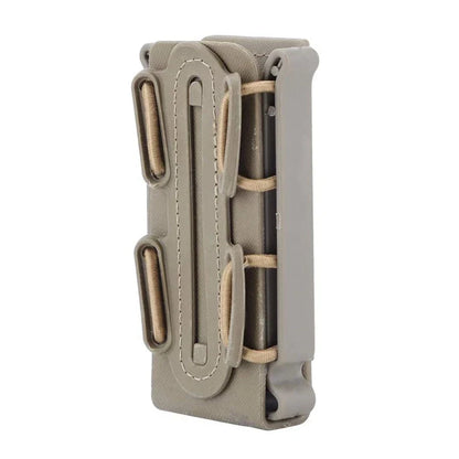 Tactical 9mm Single Magazine Pouch – MOLLE Clip, Quick Release FastMag Holder for P226, Glock 17/19, Beretta M9/PX4, Hunting Gear