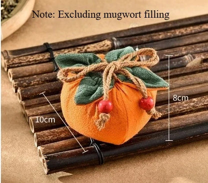 Persimmon Incense Bag - Hanging Car Rearview Mirror Blessing Pouch for Good Fortune and Decor