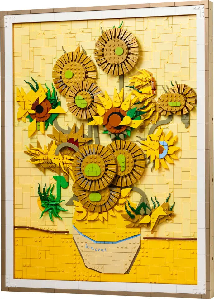 Sunflowers 3D Art Mural Building Blocks Set – Compatible with LEGO, Ideal Christmas Gift 31215