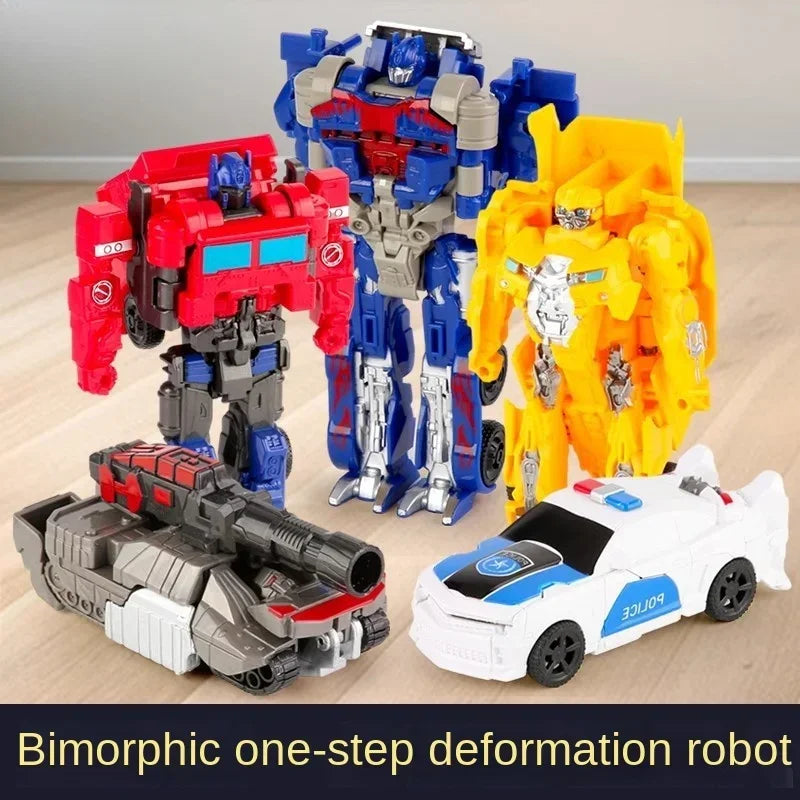 Transformation Car Anime Robot Toy – One-Step Deformation Puzzle Action Figure for Kids