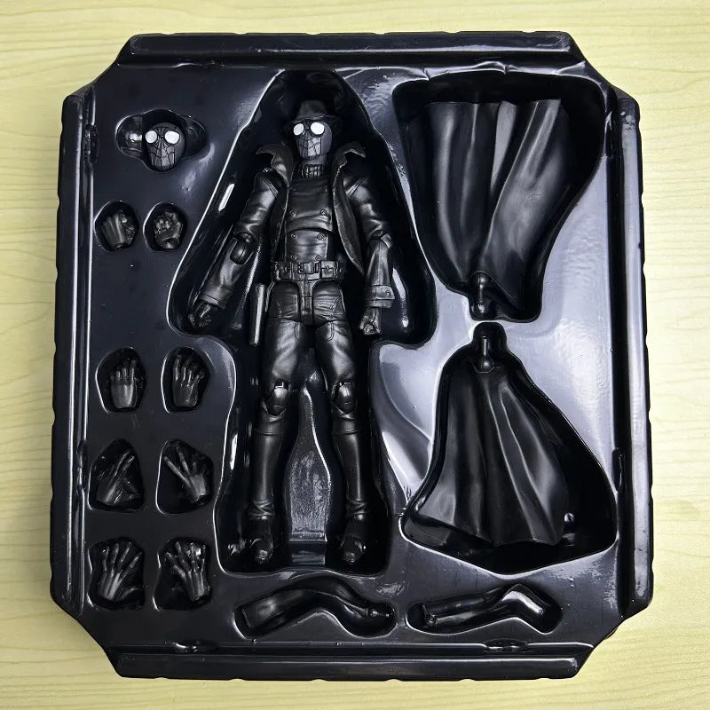 Sentinel Peter Parker Action Figure – Spider-Verse Noir PVC Collectible, Movable Miles Parker Figurine
