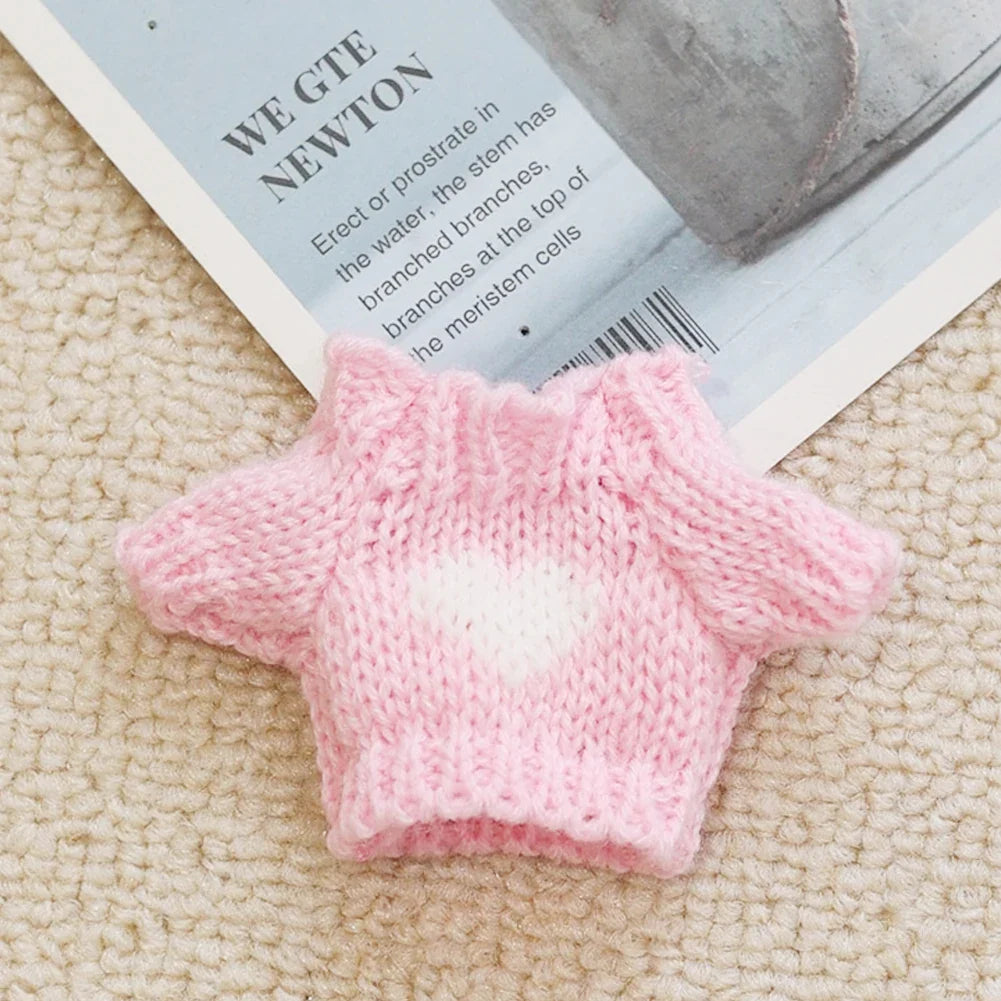 Labubu Striped Sweater Outfit - Matching Hat Pendant, Customizable Doll Accessories