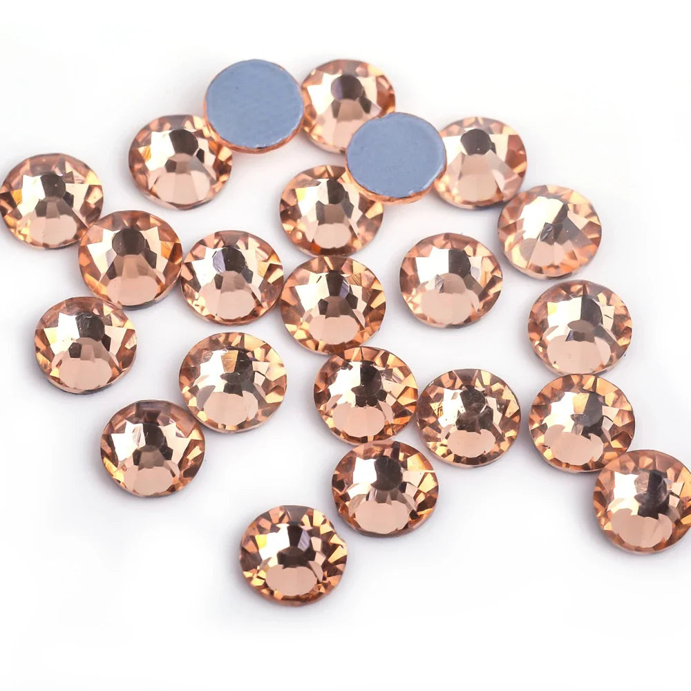 Premium Hot Fix Rhinestones – High Quality Glass Crystal Flatback Iron-On Glitter Rhinestones for Clothing & Crafts