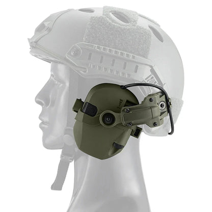 Active Helmet Mounted Earmuffs – Electronic Hearing Protection, Noise Reduction Headphones for Shooting & Hunting