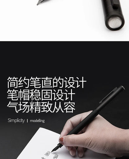 LT Hongdian Titanium Black Forest Calligraphy Pen — Student & Business Ink Pen with Gift Box