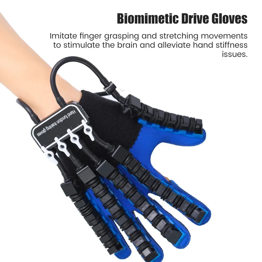 Left & Right Hand Finger Rehabilitation Exerciser Robot Gloves - Stroke Hemiplegia Cerebral Infarction Training Therapy Equipment