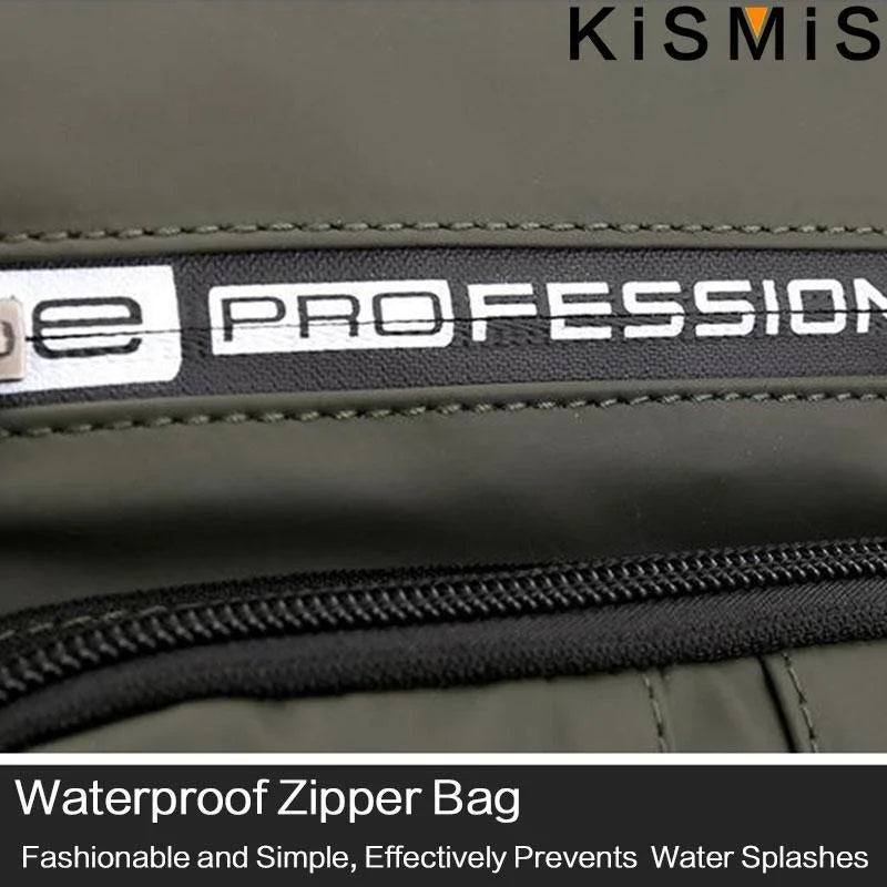KISMIS Men's Multifunction Messenger Bag – Shoulder Cloth Crossbody Chest Bag with USB Charging for Casual Use