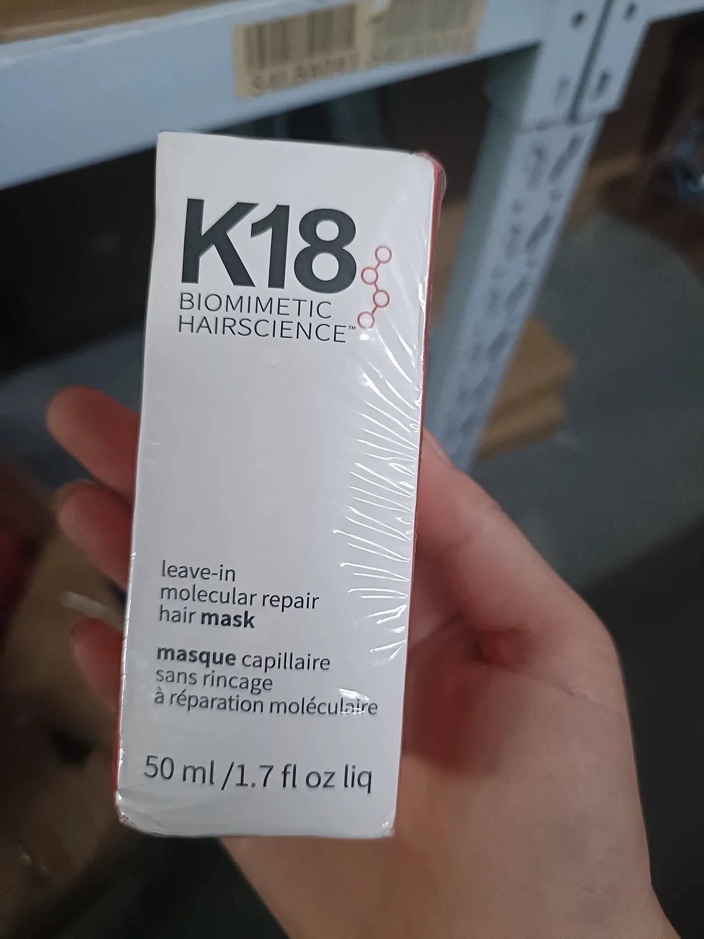 K18 Leave-In Molecular Hair Mask – Deep Keratin Repair Treatment for Softening & Restoring Damaged Hair (1/5 pcs)