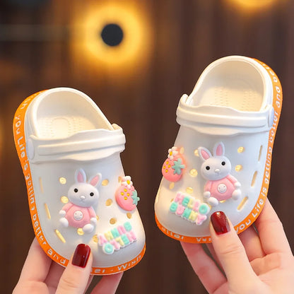 Kids Cartoon Summer Sandals - Soft Flat Heel Garden Shoes for Boys & Girls