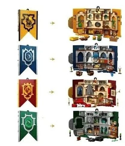 Academy Flag Building Block Set - 4-Piece Collectible Toy Set for Teens & Adults