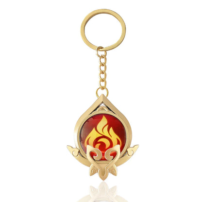 Genshin Impact Venti Eye Keychain 1:1 – Luminous Anime Cosplay Key Ring Backpack Pendant Gaming Accessories Gift