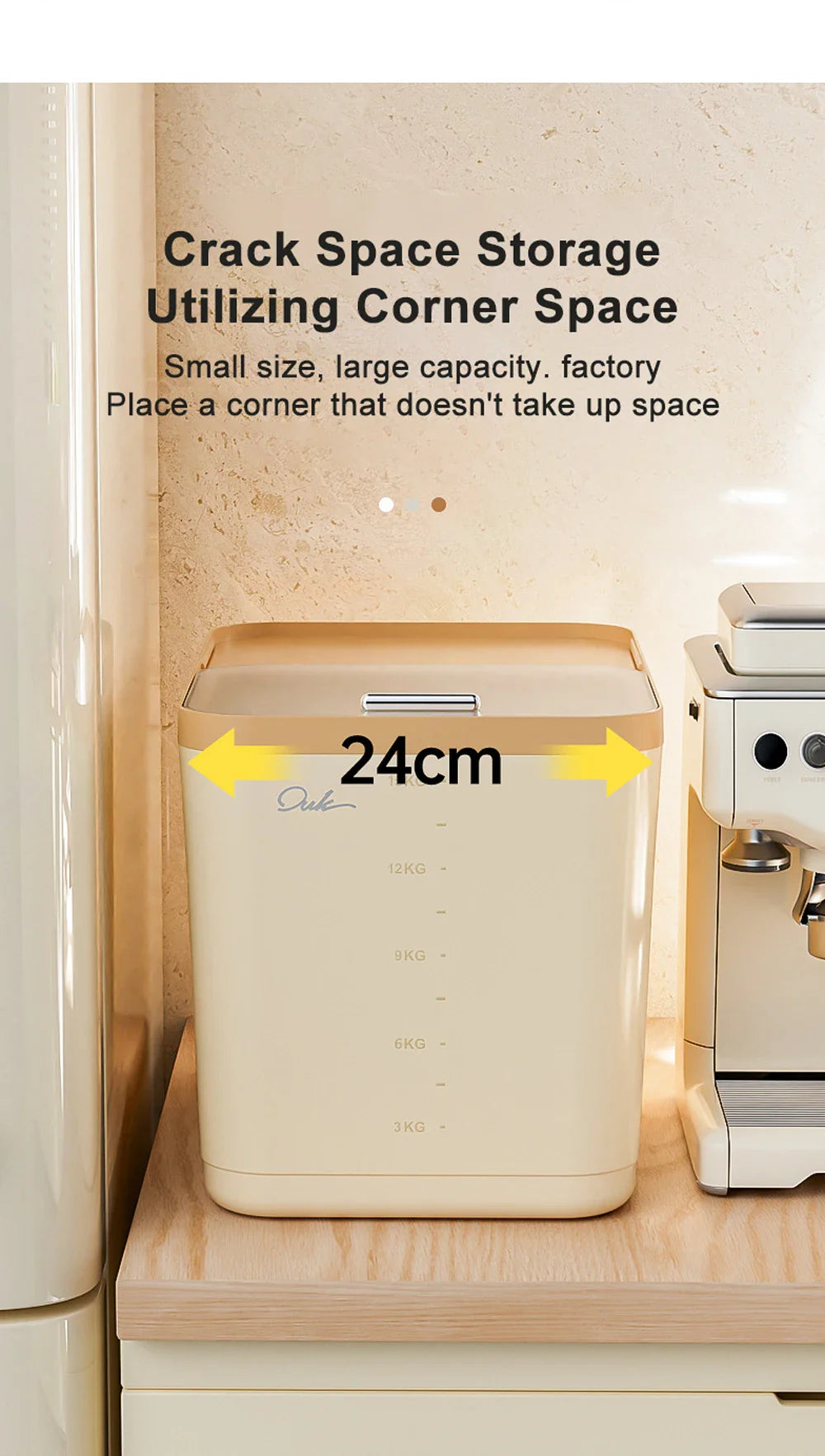 10KG Rice Storage Container & Pet Food Box - Sealed Cereal Dispenser with Buckle, Insect-Proof Grain Organizer for Kitchen
