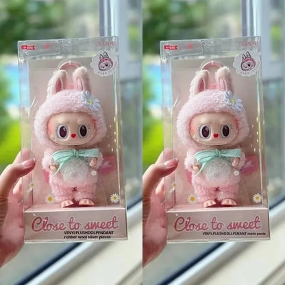 Pink Labubu Mokoko Series Spring Flower Doll – 1:1 High-Quality Replica Sweetheart Edition | Kawaii Pendant Decoration Gift