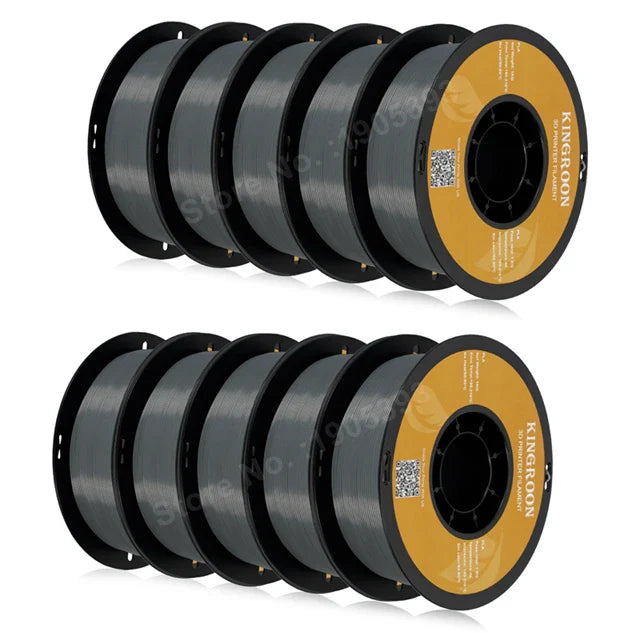 KINGROON PETG 3D Printer Filament 1.75mm – 5KG/10KG Mix Color Rolls for FDM 3D Printing (1kg/roll)