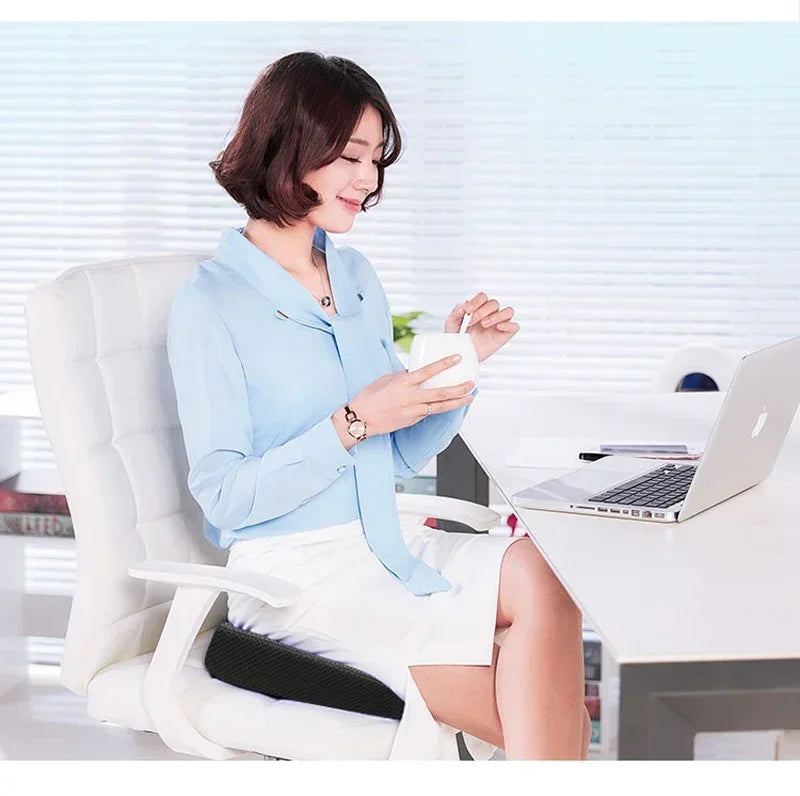 Orthopedic Memory Foam Coccyx Cushion – Non-Slip Tailbone & Sciatica Pain Relief Seat Pad for Office Chair & Car