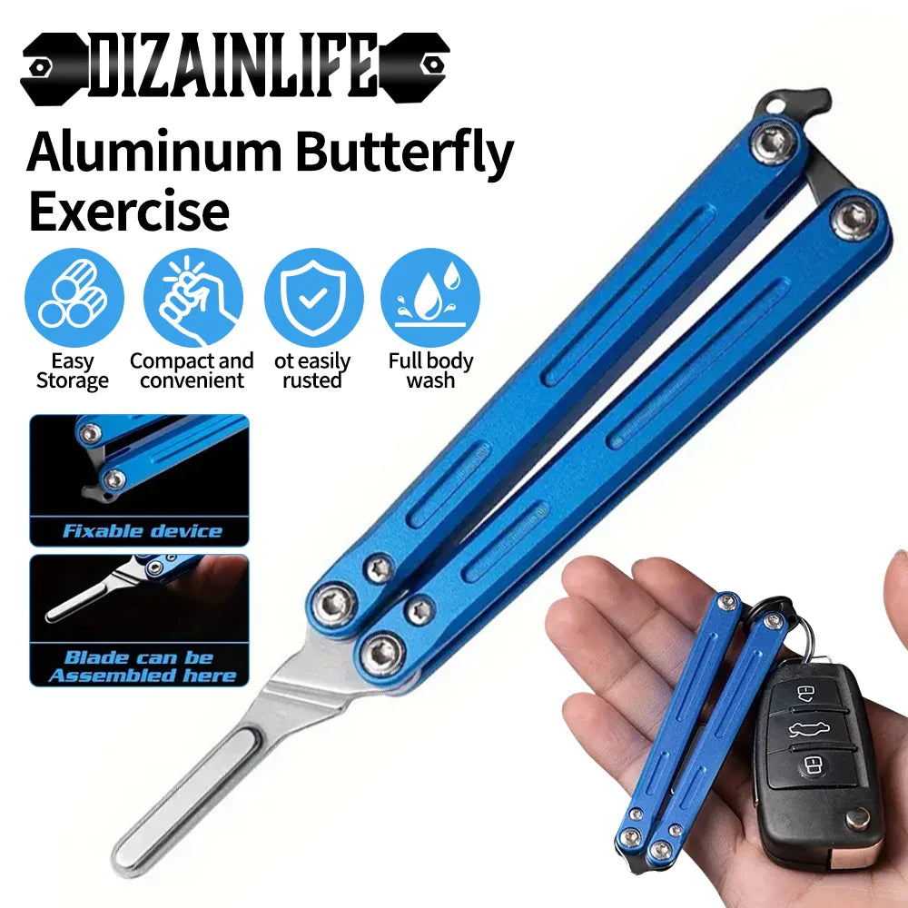 Foldable Butterfly Knife – Portable Stainless Steel Pocket Practice Knife for Outdoor Training