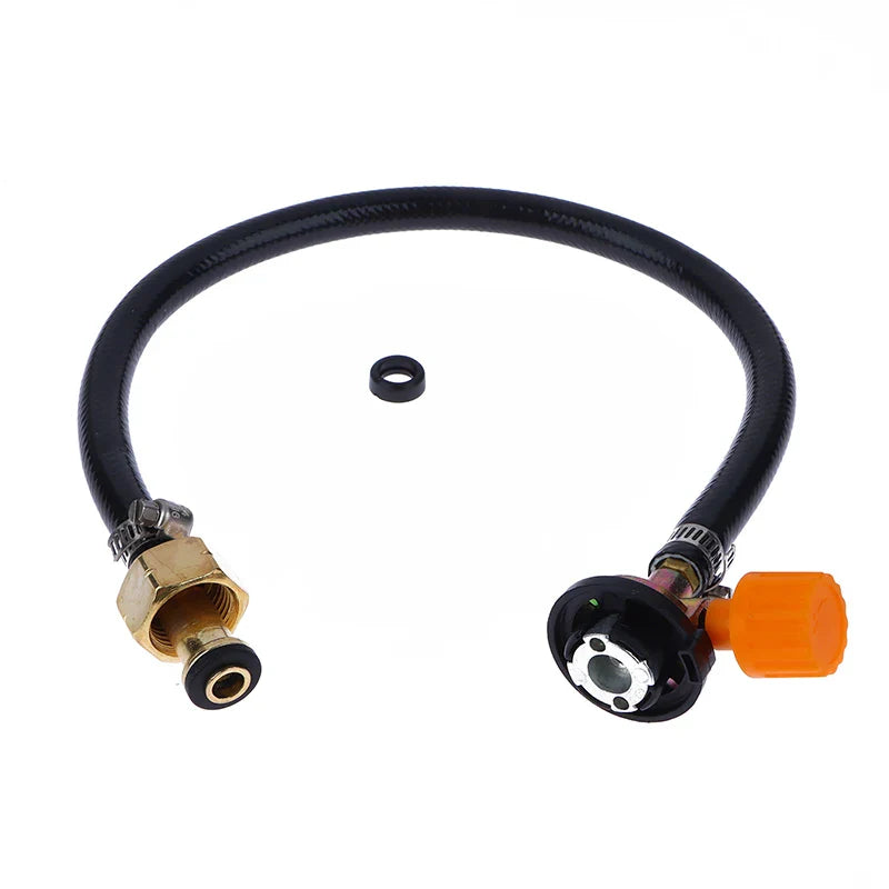 Leakproof Gas Refill Adapter: Rubber Gas Refill Pipe Tube Cylinder Converter for Filling Tank - Coupler Valve Braided Hose Accessories