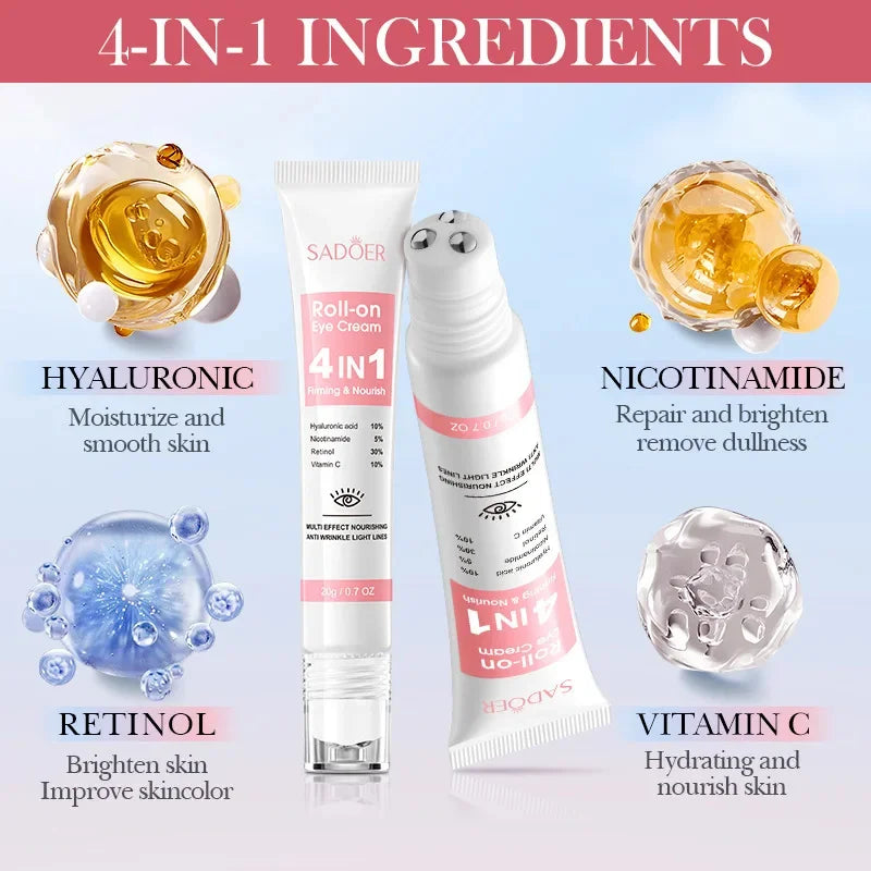 Instant Eye Bag Removal Cream – Collagen, Anti-Wrinkle, Dark Circle & Puffiness Treatment for Firming and Brightening