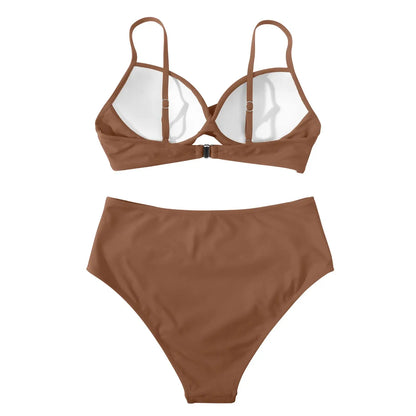 Vintage High Waist Bikini Set 2025 – Women’s Push-Up Printed Swimwear Summer Beach Bathing Suit