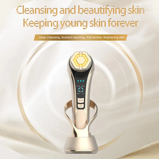 New RF Facial Lifting & Firming Beauty Device - EMS Microcurrent Rejuvenation, Home Face Care Tool, Perfect Gift Idea        4o