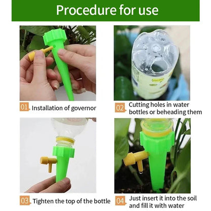 Automatic Drip Irrigation System – Self-Watering Spike for Plants, Adjustable Auto Water Dripper for Garden & Greenhouse