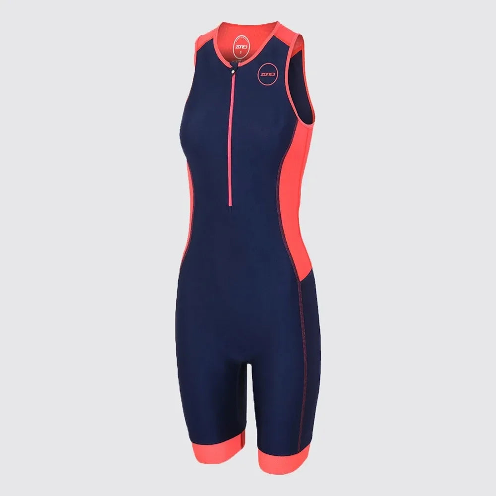 Zone3 Women’s Cycling Skinsuit Triathlon Suit – Sleeveless Cycling & Swimwear Bodysuit for Running, Swimming & Bike Training Jumpsuit