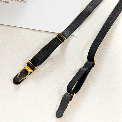 Krasapt Luxury Black Flower Embroidery Lingerie – 4PC Mesh Bra, Thong & Garter Erotic Set