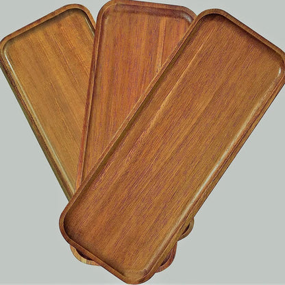 Solid Wood Round Dessert Plate – Japanese-Style Wooden Tray for Snacks, Dried Fruit & Tableware