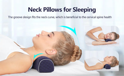 Orthopedic Memory Foam Neck Pillow – Cervical Support, Breathable & Washable, Perfect for All Sleepers