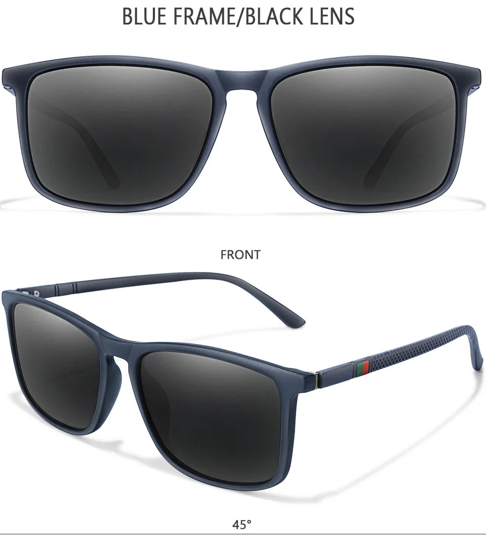 Luxury Square Vintage Polarized Sunglasses for Men & Women – UV400 Cycling, Driving, Fishing Eyewear
