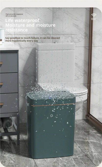 15L Smart Sensor Trash Can – Non-Contact Automatic Bagging Electronic Trash Bin for Smart Home & Bathroom, White