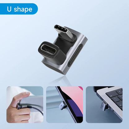 Hagibis 240W USB-C to USB-C Adapter — 40Gbps 8K 60Hz USB4 Converter, 90° for Thunderbolt 4/3, MacBook, iPhone 16 Pro & Tablet