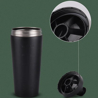 750ML Protein Shaker with Mixball - Leak-Proof Metal Magic
